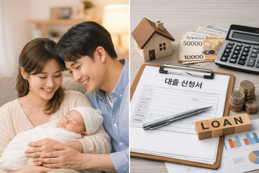 신생아 특례 대출 대상 출산 가구 모습